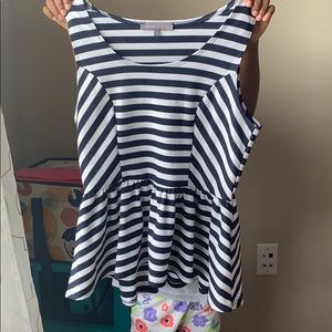 A striped dressy tank top.